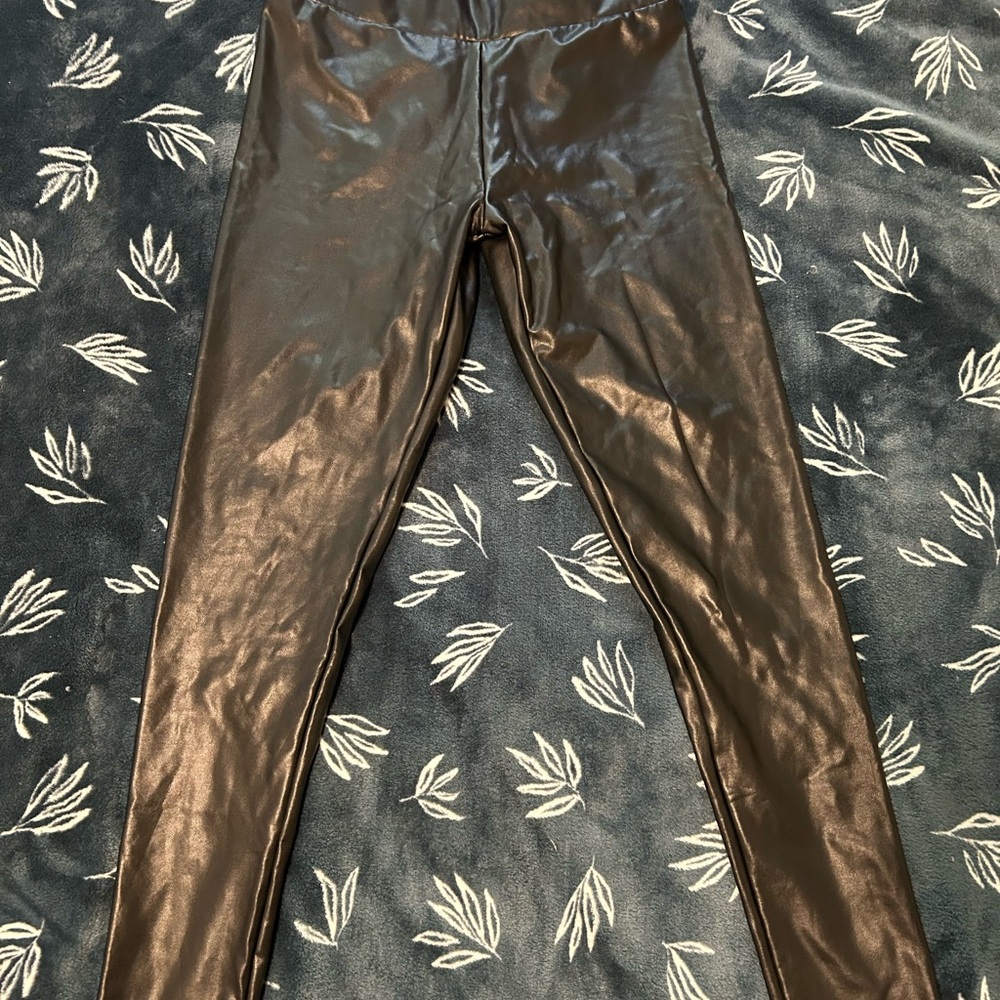 Black Faux Leather Leggings